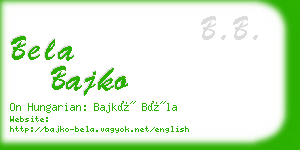 bela bajko business card